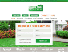Tablet Screenshot of greenhilllandscaping.com